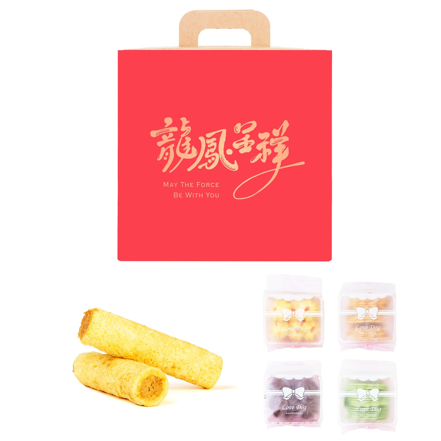 結婚喜餅禮盒.幸福狗流浪中途公益餅乾.青鳥旅行肉鬆蛋捲