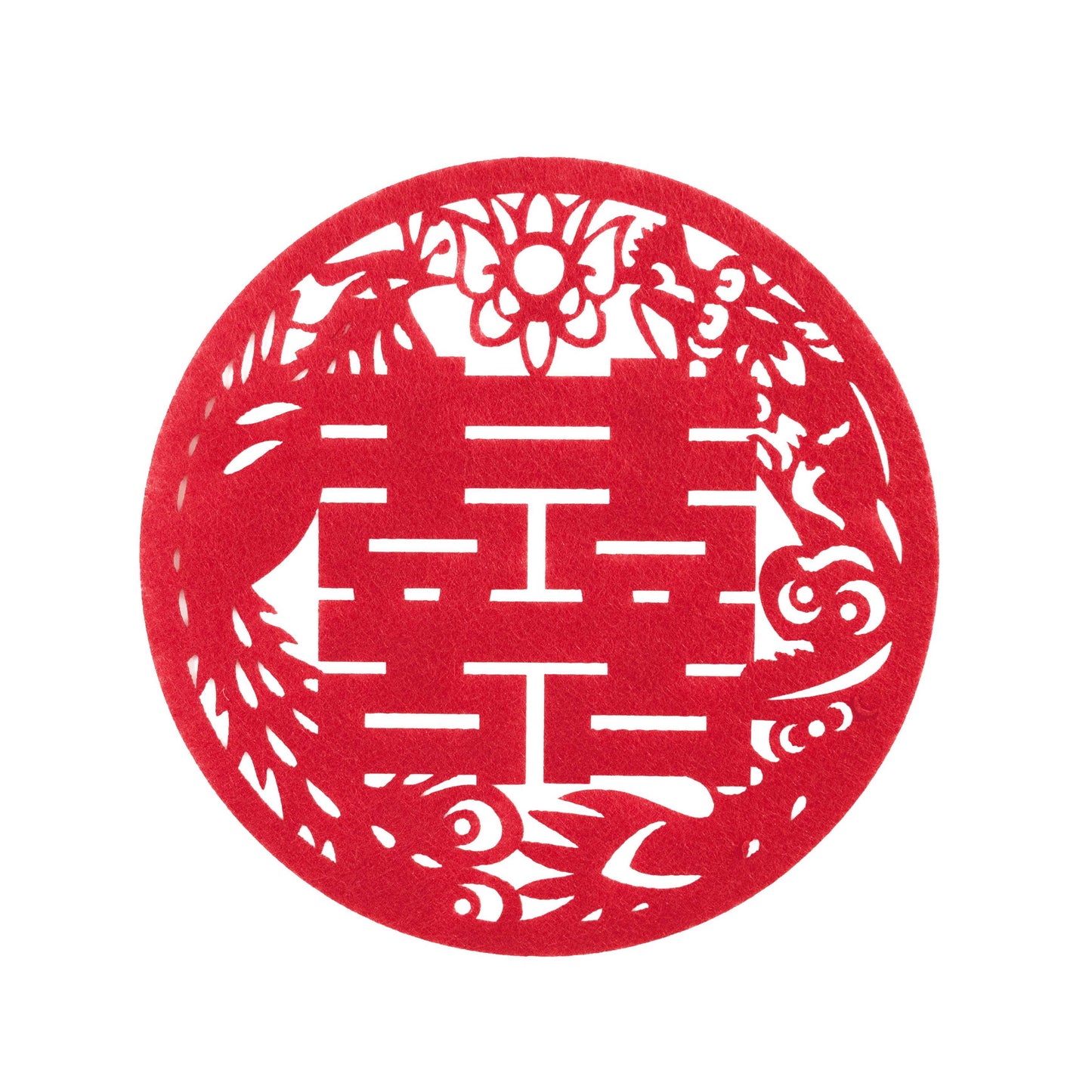 語時設計|絨布囍字貼紙.圓喜鳳凰.結婚用品.新房新床佈置.添加喜氣