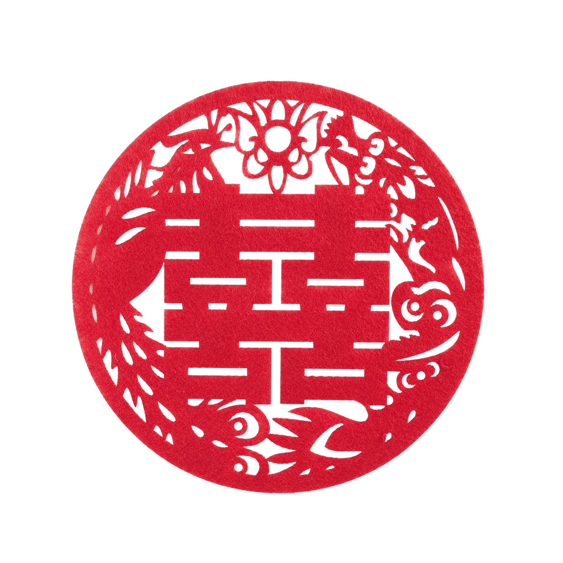 語時設計|絨布囍字貼紙.圓喜鳳凰.結婚用品.新房新床佈置.添加喜氣