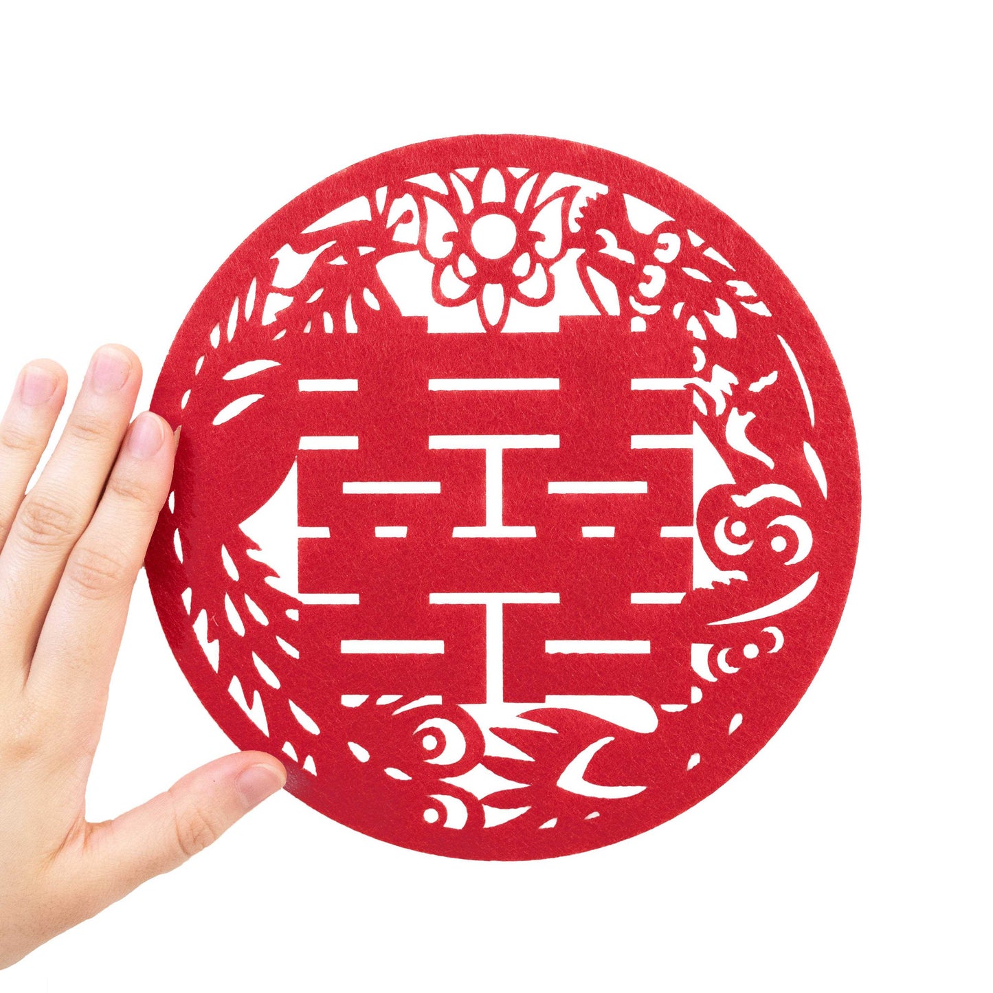 語時設計|絨布囍字貼紙.圓喜鳳凰.結婚用品.新房新床佈置.添加喜氣
