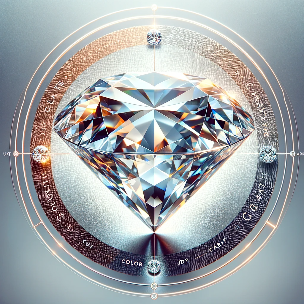 比較天然與實驗室人造鑽石：探索GIA評級鑽石的4C標準