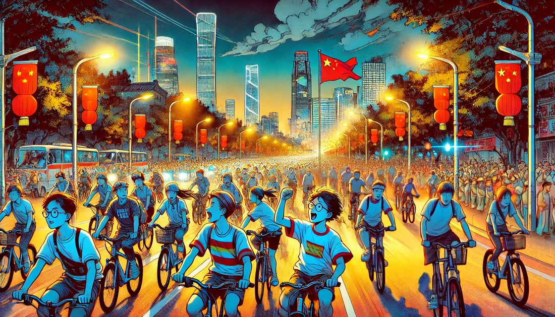 青年夜騎潮在中國迅速蔓延，數萬人騎行引發封禁。
