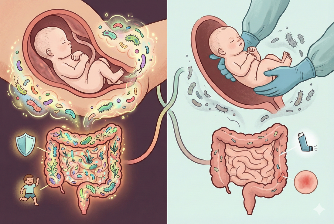 剖腹產與自然產的差異：腸道菌群、感覺統合與兒童發育的真相