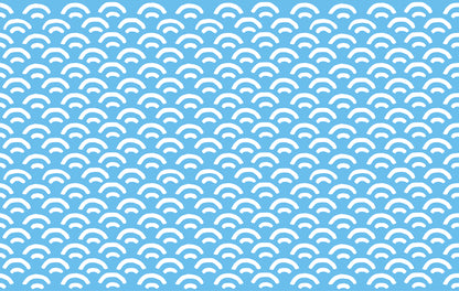 客製保溫瓶．青海波．水藍