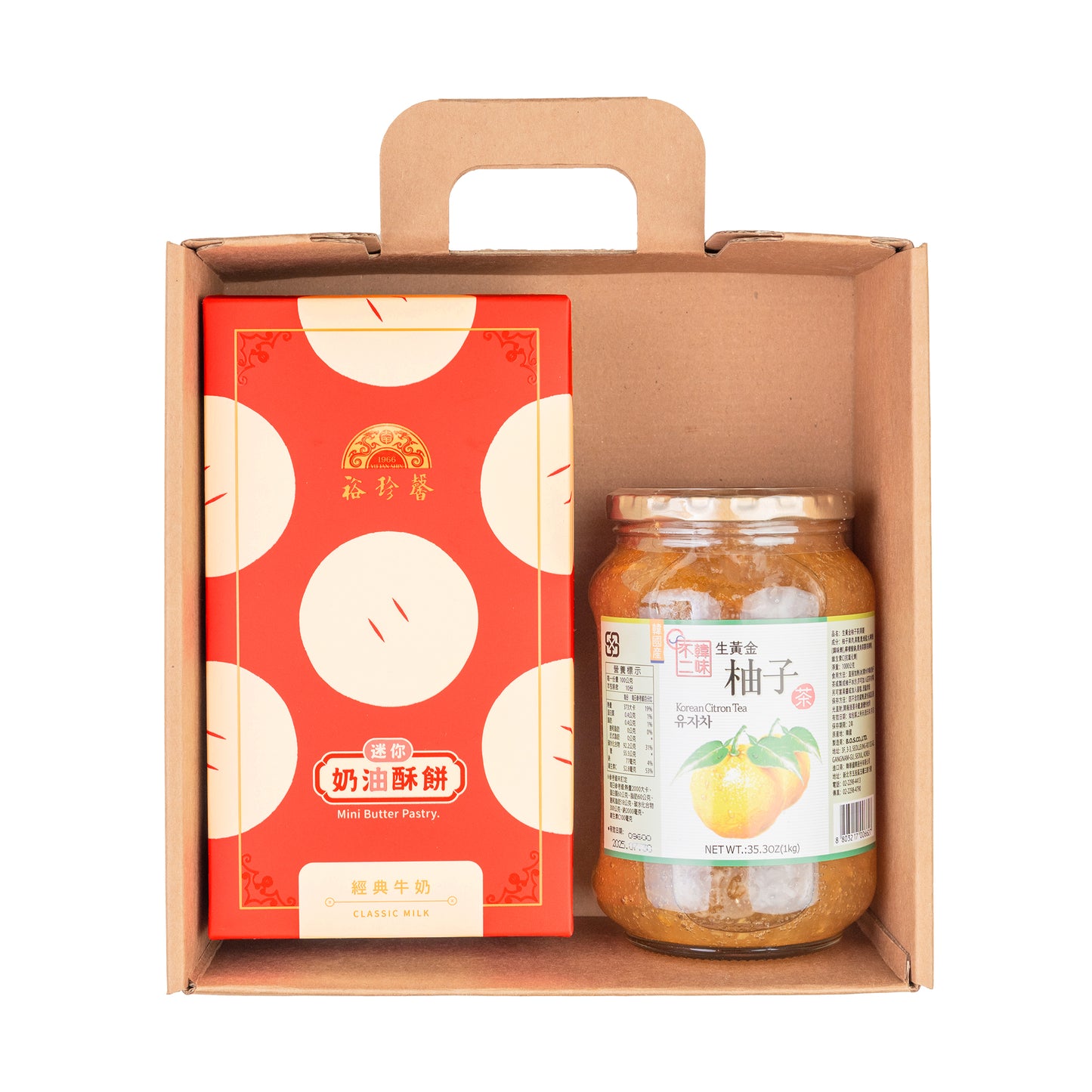 厚禮#2．裕珍馨迷你奶油酥餅．韓國柚子茶