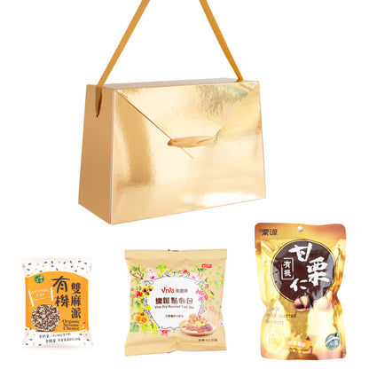 箔金#1．萬歲牌果乾堅果．吉栗源有機甘栗仁．口福不淺有機雙麻派