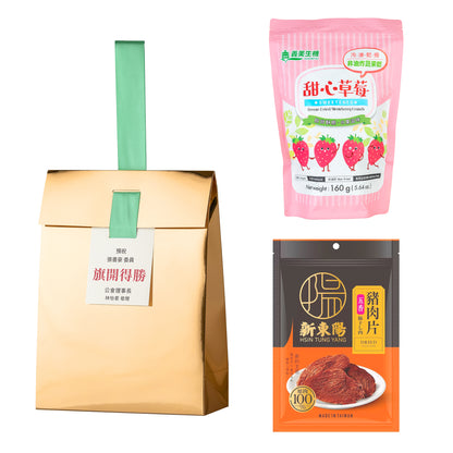 金獎#1．新東陽五香豬肉乾．義美生機甜心草莓