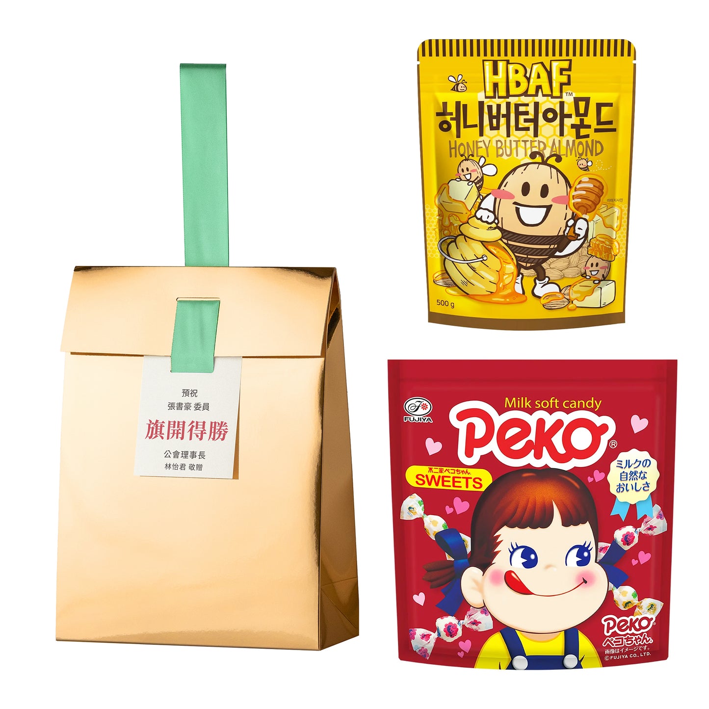 金獎#8．不二家經典牛奶糖．HBAF杏仁果蜂蜜奶油味