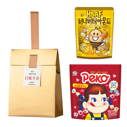 金獎#8．不二家經典牛奶糖．HBAF杏仁果蜂蜜奶油味