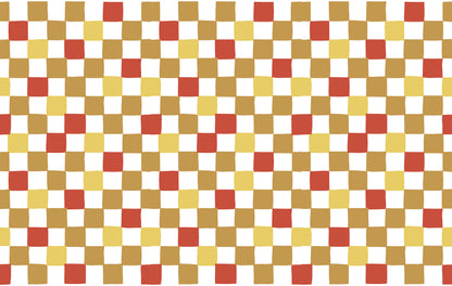 客製保溫瓶．市松．紅金